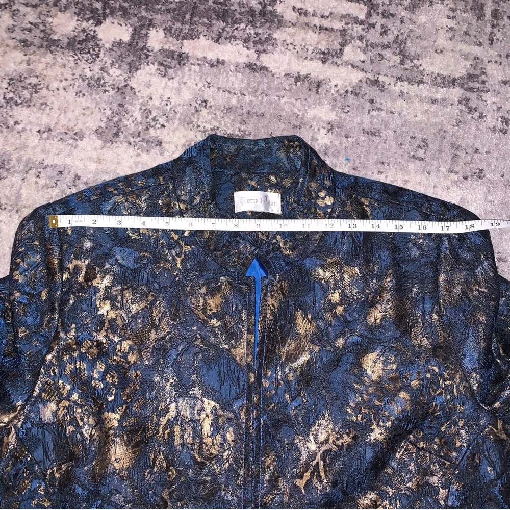Erin London Blue and Gold Women's Jacket - Picture 6 of 12